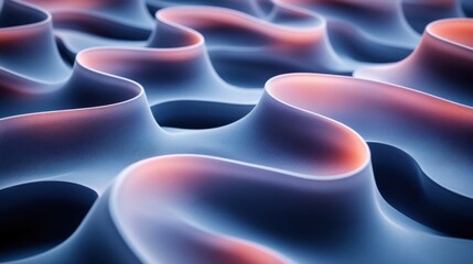 Obraz premium Abstract Wavy Pattern with Smooth Curves and Subtle Color Gradients