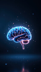 Brain with a colorful, futuristic design, symbolizing artificial general intelligence.