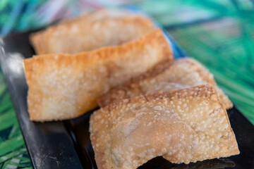 Portion of street market pastry