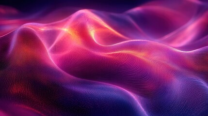 Fototapeta premium Vibrant Abstract Waves of Colorful Light Flowing in Digital Space