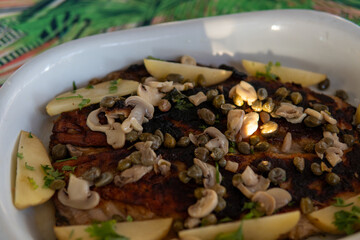 baked fish with potatoes