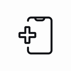 Obraz premium cellphone medical application icon sign vector