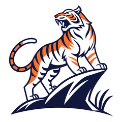 tiger on white background