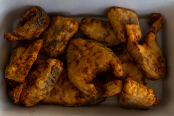 breaded fried fish with appetizing and crispy appearance