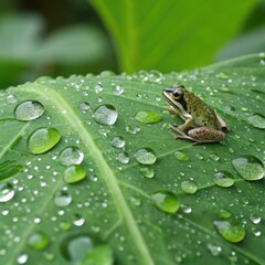 Obraz premium frog on a leaf