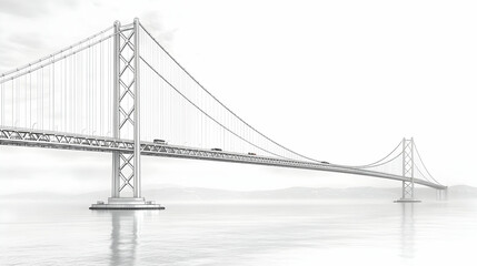 Fototapeta premium Gray Bridge Spanning Water