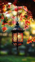 Hanging Lantern Garden Light Floral