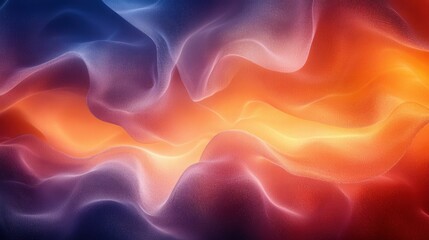 Fototapeta premium Colorful Abstract Fabric Waves Flowing in Vibrant Light Patterns