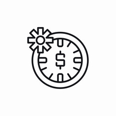 finances timer icon sign vector