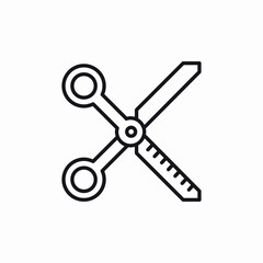 hairstyle scissors icon sign vector