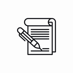 notes write icon sign vector