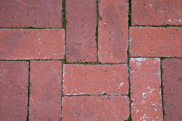 red brick walkway texture background horizontal