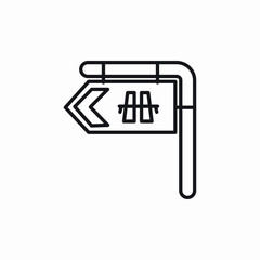 road end icon sign vector