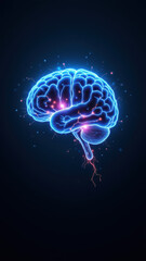 A conceptual illustration featuring an artificial brain with neural connections, symbolizing artificial general intelligence or AGI.