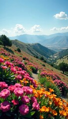 Sardinia landscape with Valeriana Officinalis, , sardinia landscape