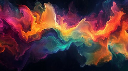 Fototapeta premium Abstract Colorful Swirling Paint Texture Background Digital Art Modern Design Vibrant Hues Artistic Strokes Fluid Seamless Pattern Graphic Resource 