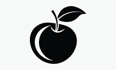 Orange silhouette, fruit vector set, citrus slice icon