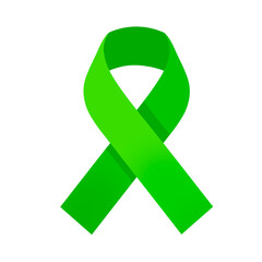 Lymphoma ribbon icon. Lymphoma awareness ribbon vector symbol in lime green color. Different colour of ribbon isolated on white background in PNG format. So you can use and edit this vector easily! :)