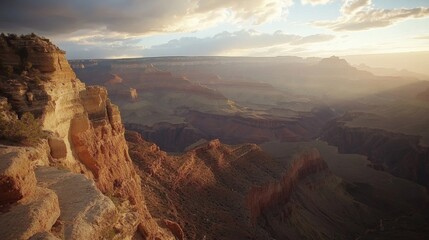 Naklejka premium Grand Canyon Sunset Landscape: Arizona Desert Panorama