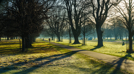 The Phoenix Park early in the morning