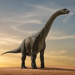 Obraz premium dinosaur brachiosaurus on Earth Realistic