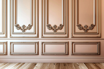 Panele ścienne w odcieniach beżu - sztukateria