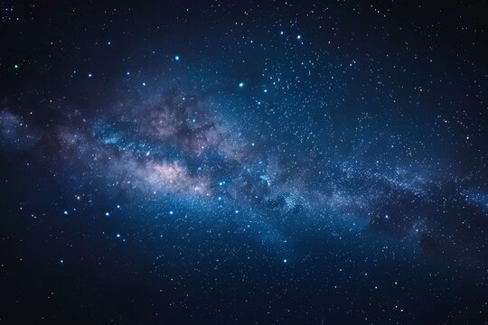 A dark night sky with a vibrant Milky Way galaxy shining above, A starry night sky with a twinkling Milky Way overhead