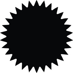 Black Starburst with Exclamation Mark Warning Symbol - Important Safety Alert and Caution Icon, Hazard Warning Graphic for Risk Awareness, Emergency Preparedness, and Safety Notices