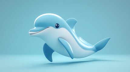 Joyful dolphin leaping in a colorful ocean-inspired background image