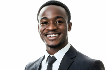 Cheerful young man in business attire smiling confidently