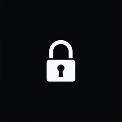 Lock Icon, Security shield or virus shield lock line art icon  Security - thin line vector icon set. Pixel perfect. Editable stroke. The set contains icons Security, Fingerprint, Art & Illustration