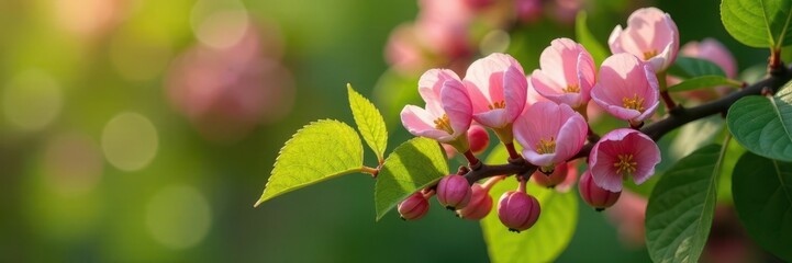 Fototapeta premium Fragrant pea like flowers on a deciduous tree, Scotland, garden flower, flowering tree