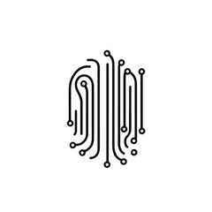 A close up of a fingerprint with a spiral design, Fingerprint isolated on white background Fingerprint vector Art & Illustration