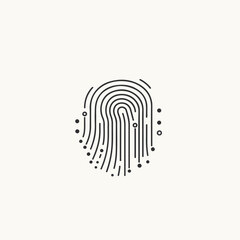 A close up of a fingerprint with a spiral design, Fingerprint isolated on white background Fingerprint vector Art & Illustration