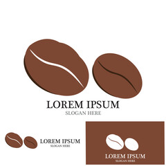 leaf and coffe icon vector illustration template design logo