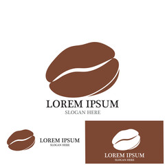 leaf and coffe icon vector illustration template design logo