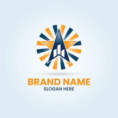 Abstract logo for finance and trading business, Creative Star Logo with Abstract Geometric Design
