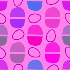 Easter eggs seamless spring pattern for wrapping paper and fabrics