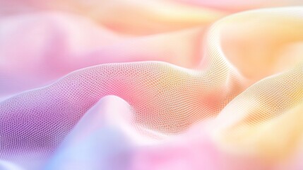 Soft pastel gradients flow through intricate mesh patterns, creating a visually appealing texture perfect for backgrounds or design use. Ideal for artistic and modern projects.