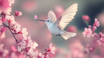 Naklejka premium Hummingbird on a flower