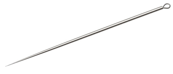 Fototapeta premium Sewing needle isolated on white, clipping 