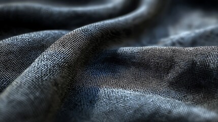 Abstract Texture of Woven Fabric with Intricate Pattern and Soft Folds