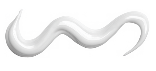 Sun lotion spilled, tanning cream puddle, white skincare product isolated on white, top view, clipping path  
