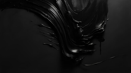 Black and white. Minimalist abstract black background. Oil paint. Illustration