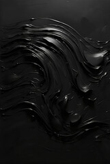 Black and white. Minimalist abstract black background. Oil paint. Illustration