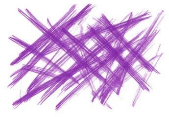 Color chalk hand draw in shape hatching, isolated on white 
