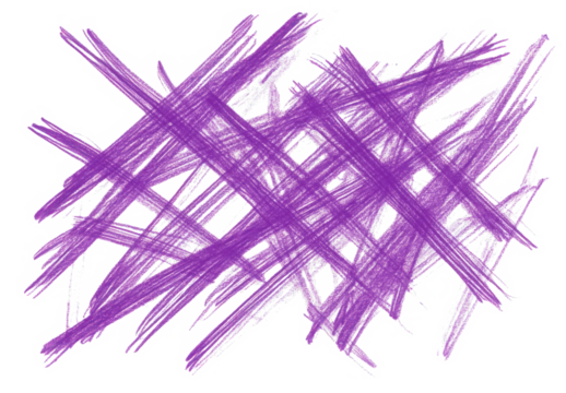 Color chalk hand draw in shape hatching, isolated on white 
