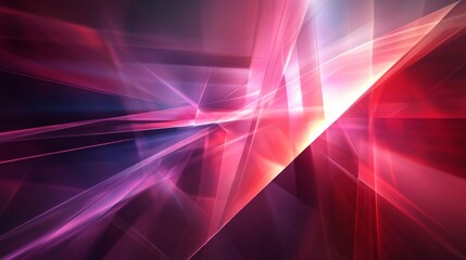 Naklejka premium Abstract Geometric Background with Vibrant Red Pink and Purple Light Effects