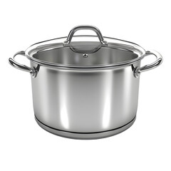 Stainless steel cooking pot with glass lid designed for versatility in home kitchens or professional culinary settings