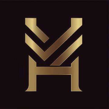 Elegant VM Golden Monogram. Elegant monogram logo design ideal for creating a high-end brand or distinct corporate identity with a modern, luxurious feel.